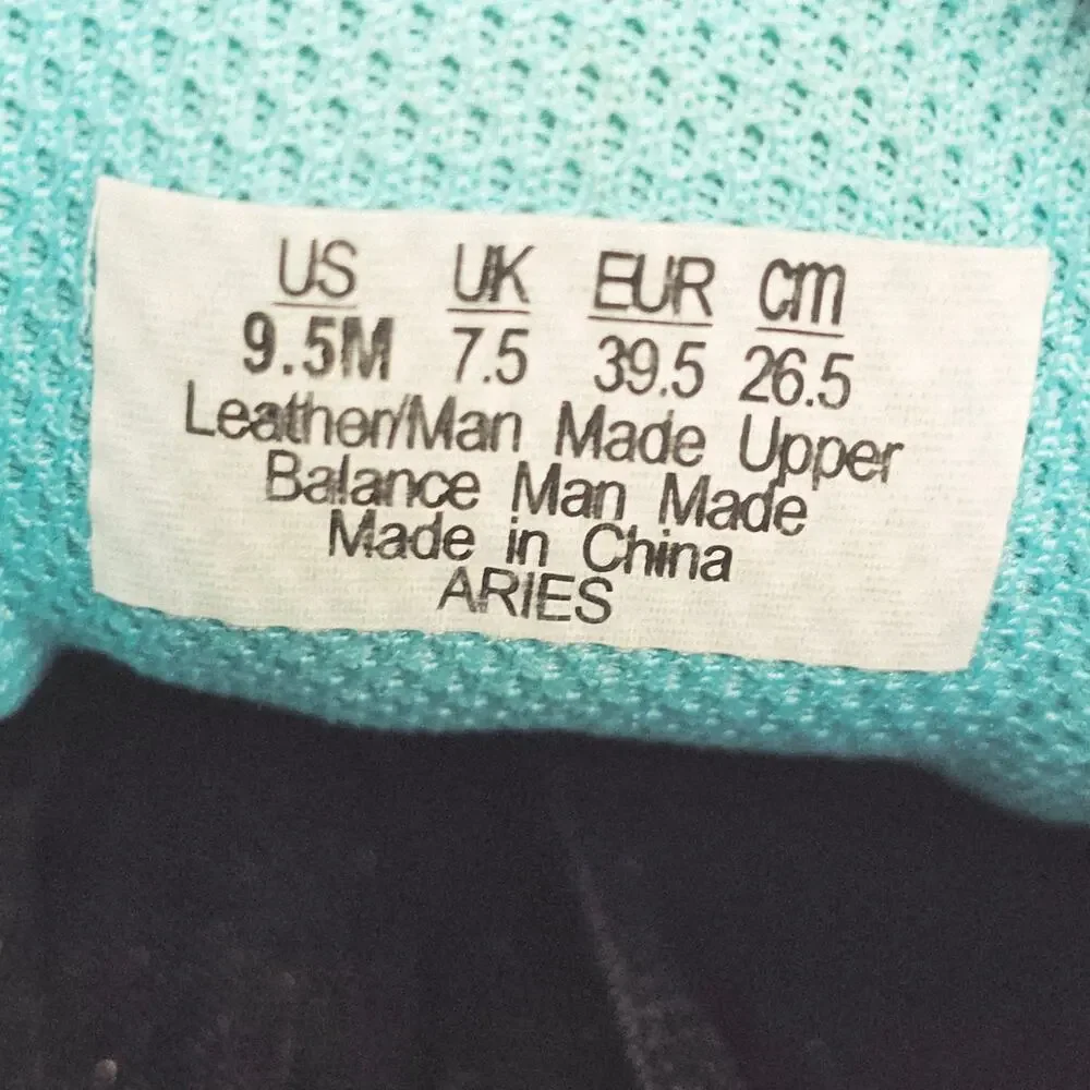 Ryka Aries Womens Running Sneaker Shoe 9.5 M Gray & Teal Leather Memory Foam